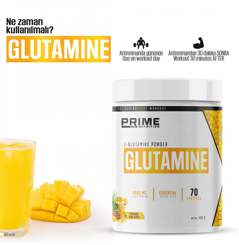 Prime Nutrition L-Glutamine Mango&Ananas 420 gram - 4