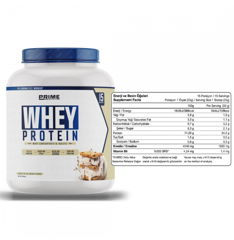 Prime Nutrition Whey Protein Cookie & Ice Cream 495 gram - 2