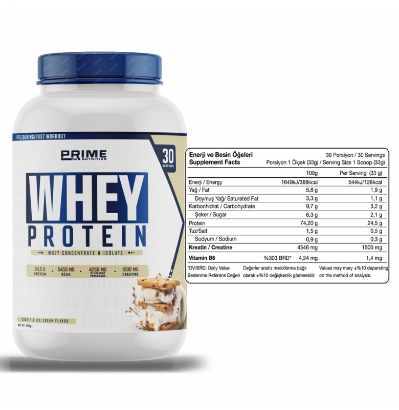 Prime Nutrition Whey Protein Cookie & Ice Cream 990 gram - 2