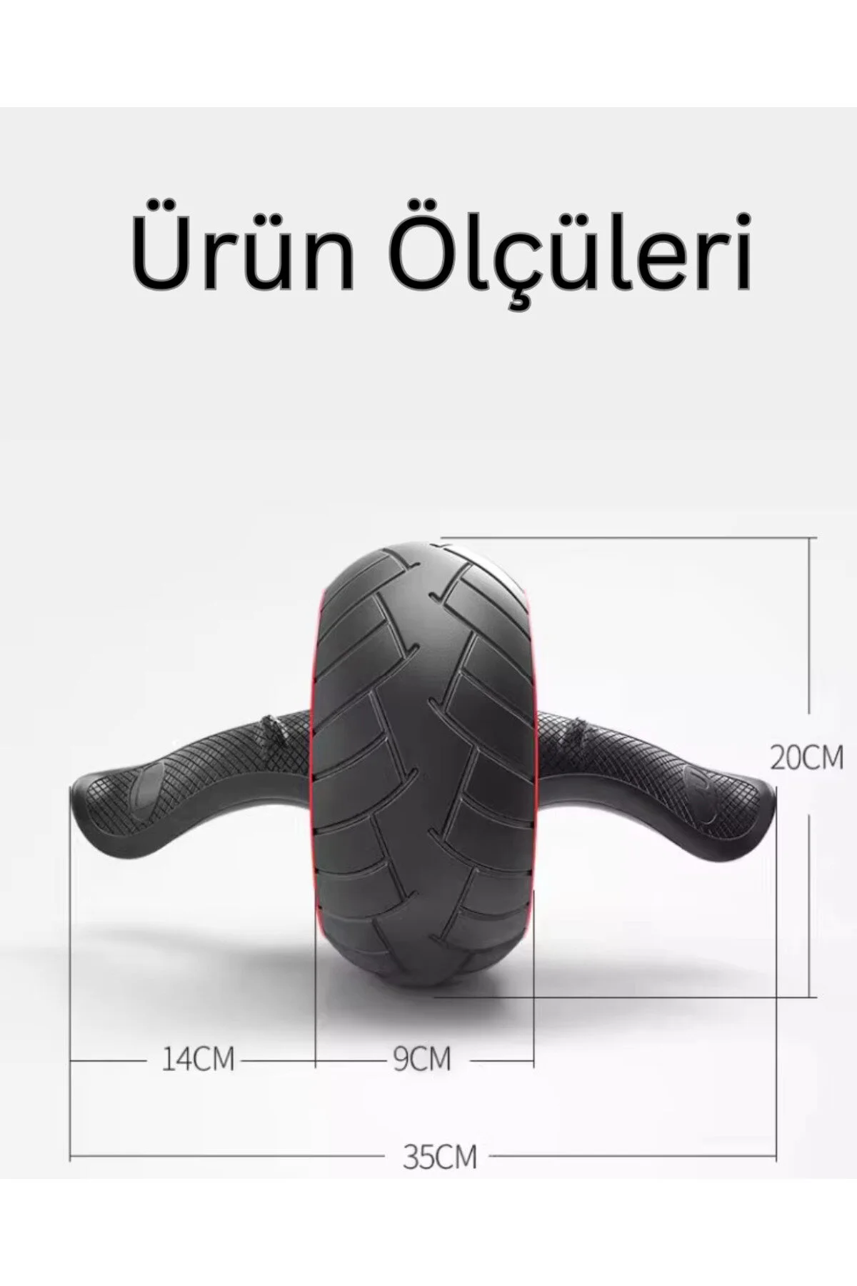 Profesyonel Geri Tepmeli Ab Wheel Premium Roller Karın Kası Egzersiz Tekerleği Mekik Aleti Max 150Kg - 2