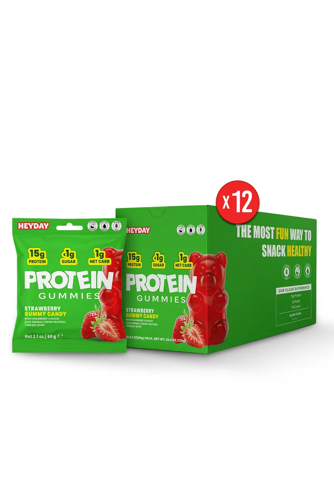 Protein Gummies 60g x 12 adet