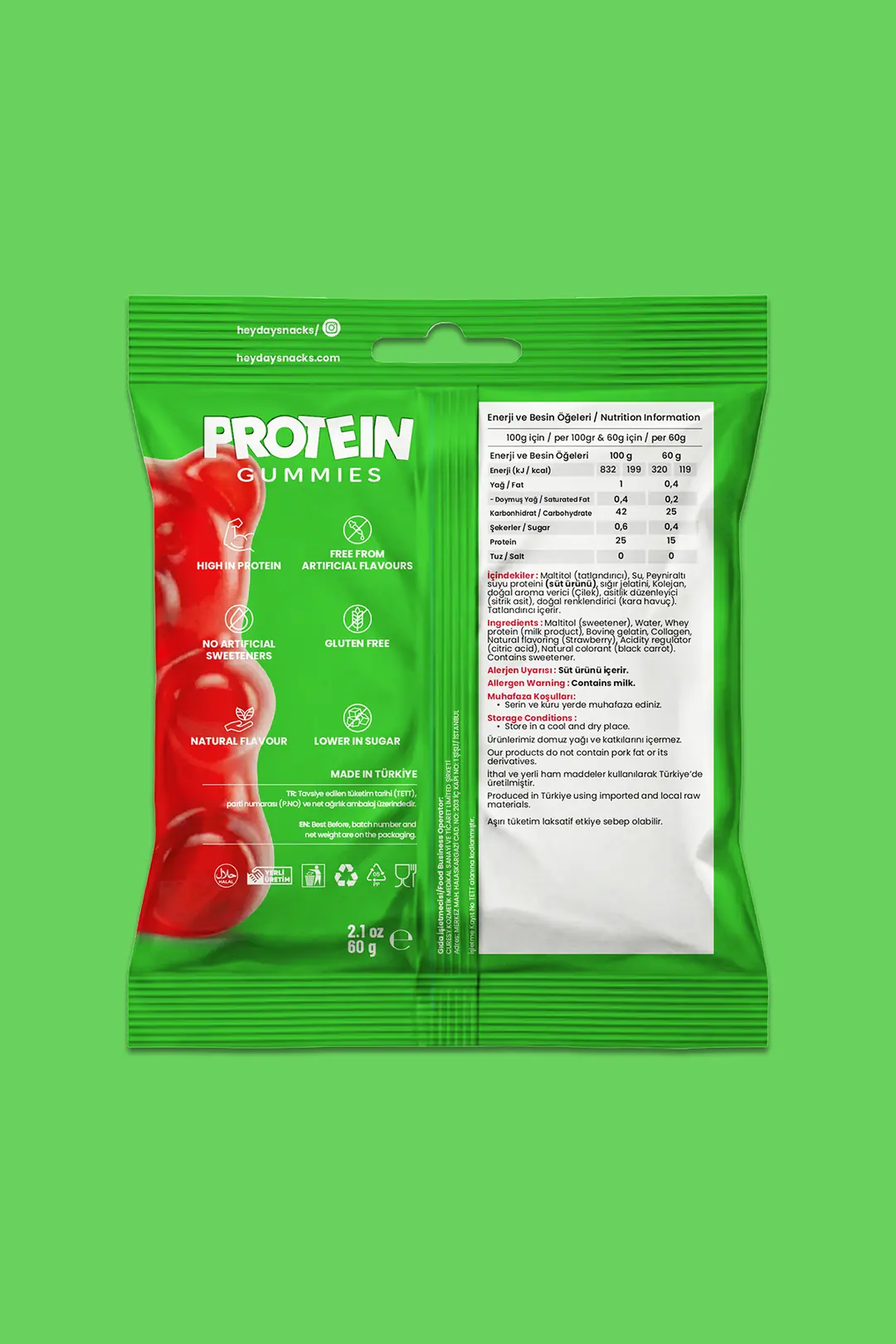 Protein Gummies 60g x 12 adet - 3
