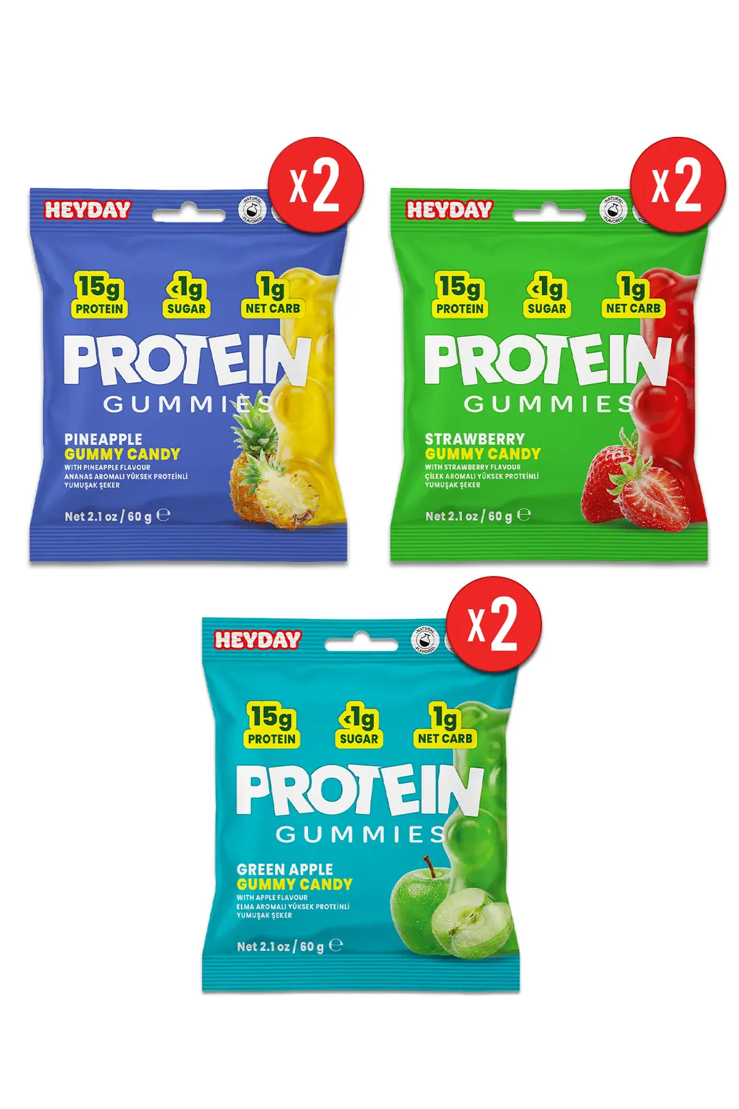 Protein Gummies 60g x 6 adet