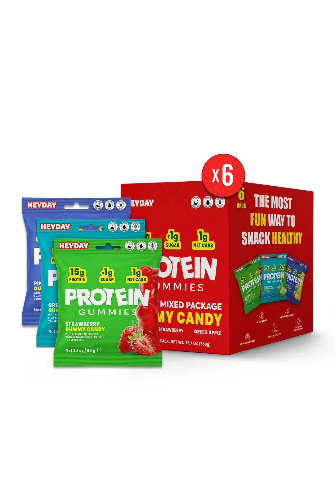 Protein Gummies 60g x 6 adet - 3