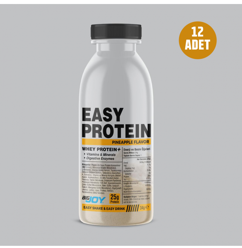Bigjoy Easy Protein Ananas 12 Adet x 34 gram