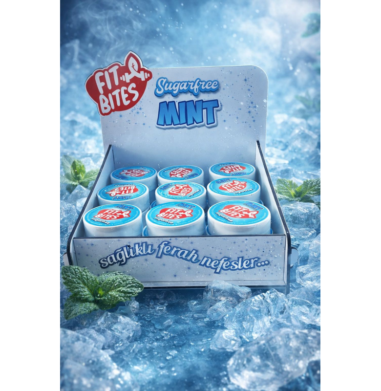 Fit Bites Mint Şekersiz Nane & Mentol 60 Kutu x 50 Mint