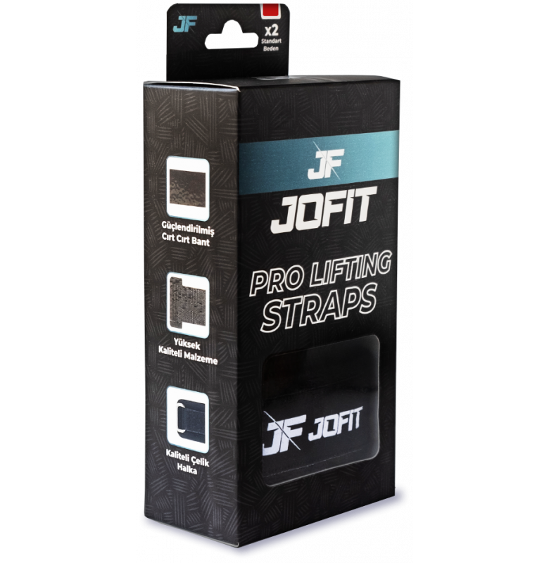 Jofit Pro Lifting Straps Siyah - Kırmızı - 2