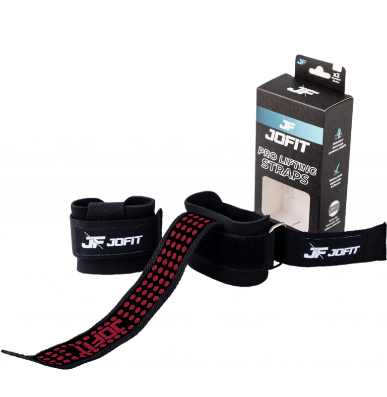 Jofit Pro Lifting Straps Siyah - Kırmızı - 4