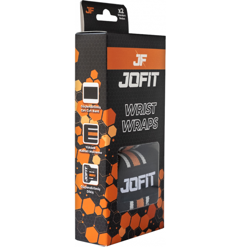 Jofit Wrist Wraps Siyah - Turuncu - 3