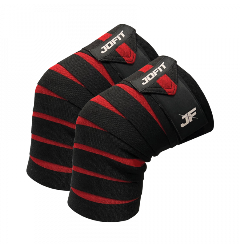 Jofit Knee Wraps Siyah - Kırmızı
