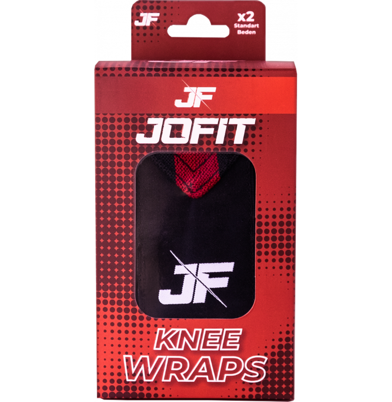 Jofit Knee Wraps Siyah - Kırmızı - 3