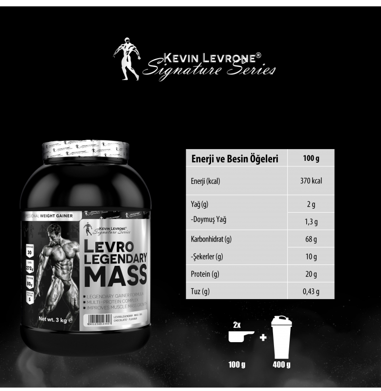 Kevin Levrone Levro Legendary Mass Çikolata 3000 gram - 2