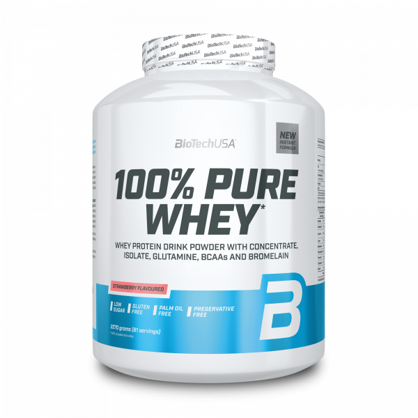 BioTechUSA 100% Saf Whey Çilek 2270 gr
