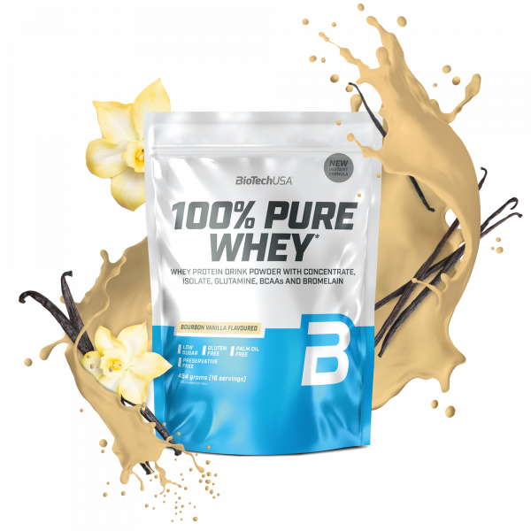 BioTechUSA 100% Pure Whey Bourbon Vanilla 454 gr