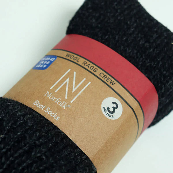 RAGG Yün Kışlık Kalın Çorap 3'lü Paket Siyah - 3