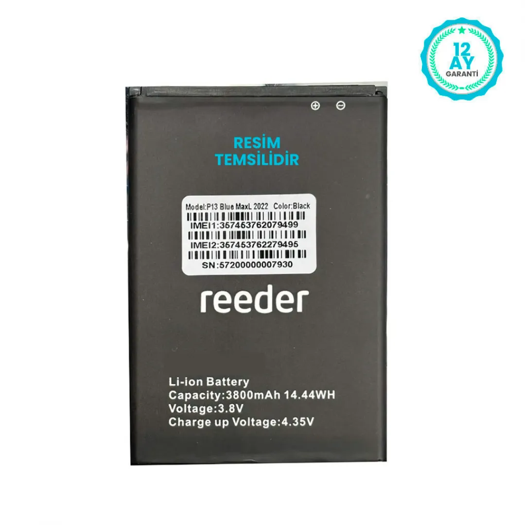 Rova Reeder P13 Blue Max Pro Lite 2022 Batarya Pil 3950 mAh - 2