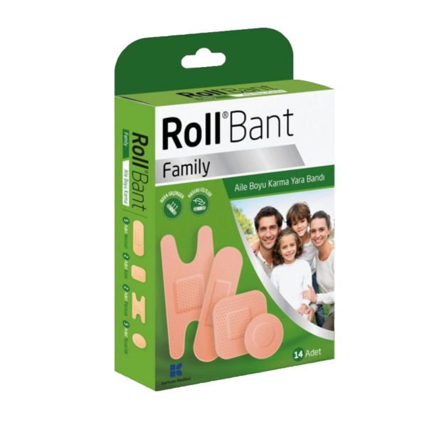 Roll Bant Aile Boyu Karma Yara Bandı 14 Adet