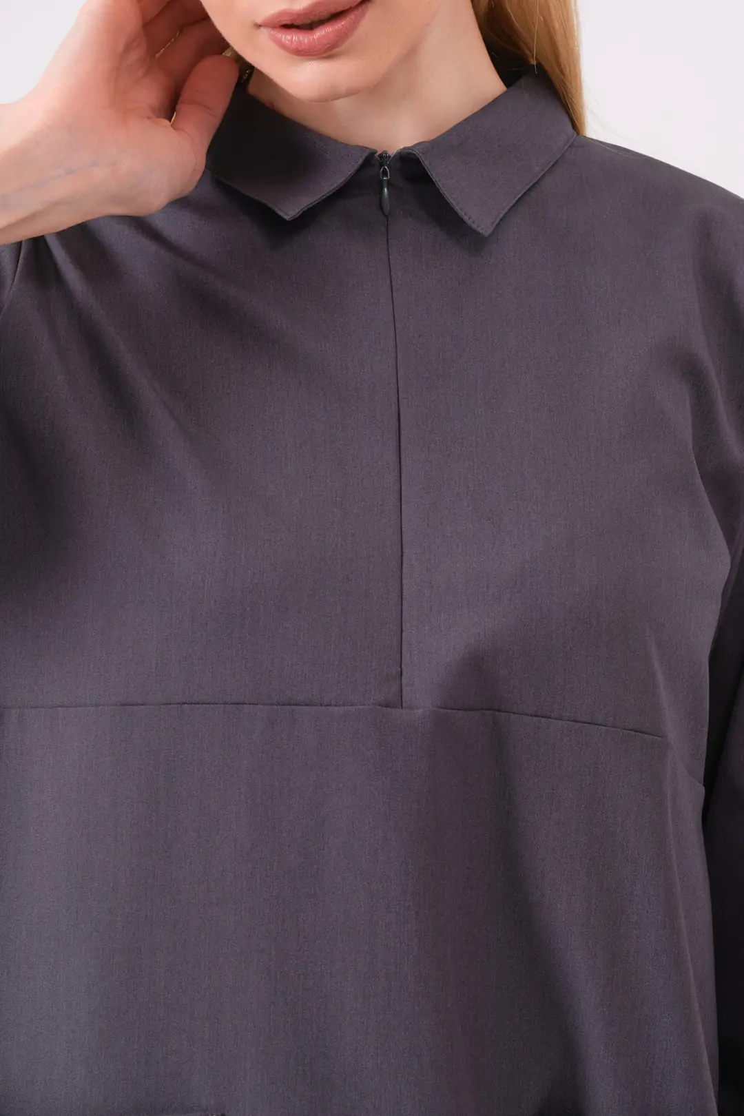 ROSA - ANTRASİT KADIN TESETTÜR ÜST ÜNİFORMA - 3