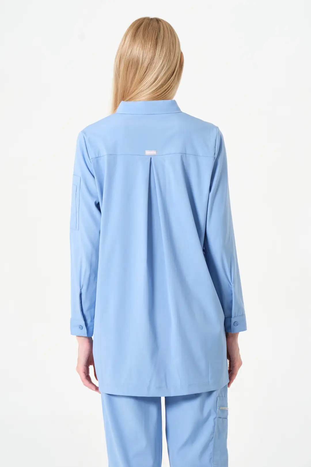 ROSA - BEBE MAVİSİ KADIN TESETTÜR ÜST ÜNİFORMA - 4