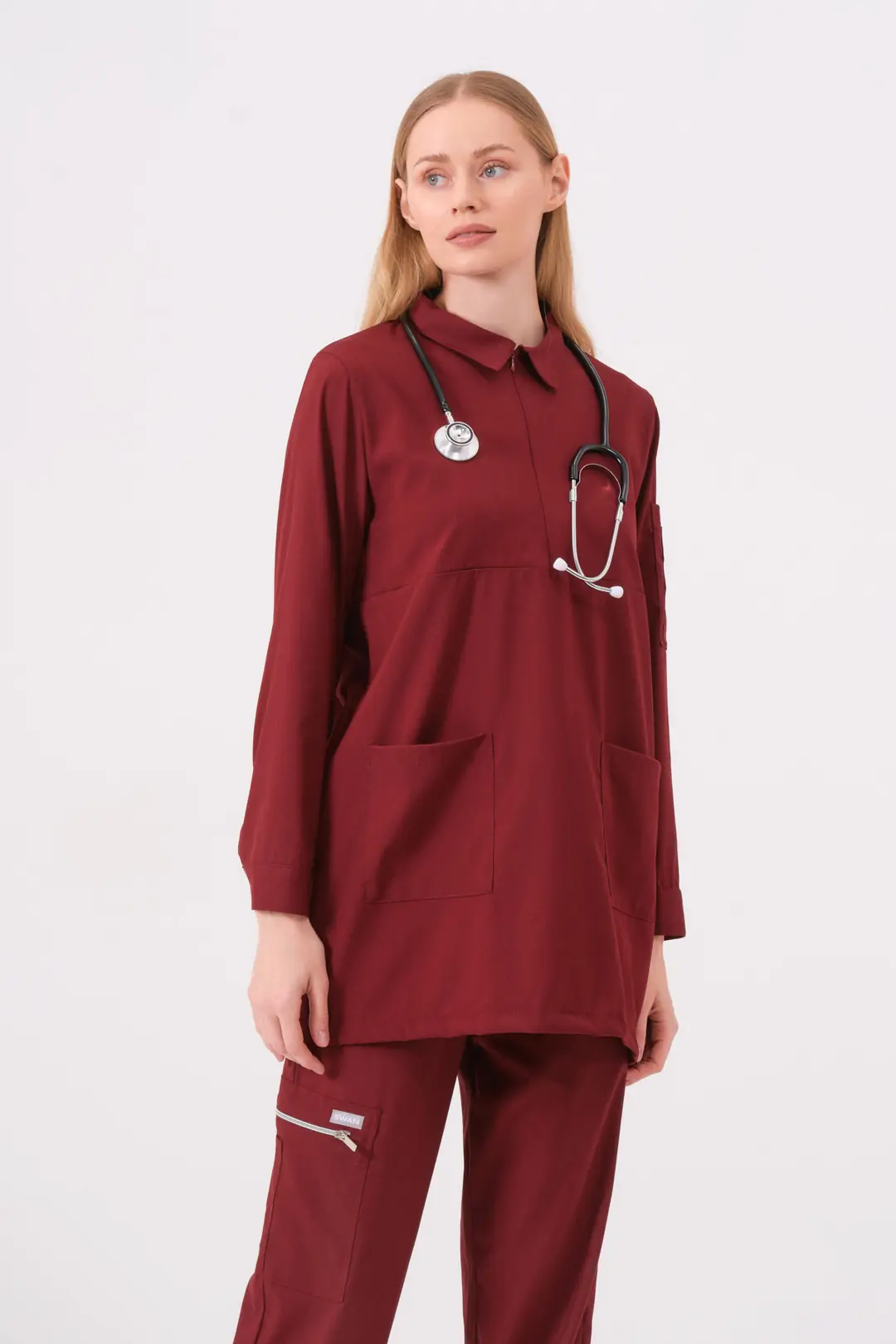 ROSA - BORDO KADIN TESETTÜR ÜST ÜNİFORMA - 3