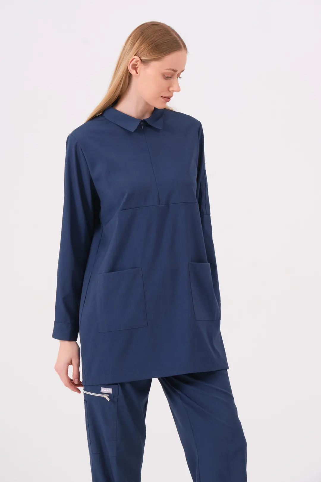 ROSA - LACİVERT KADIN TESETTÜR ÜST ÜNİFORMA