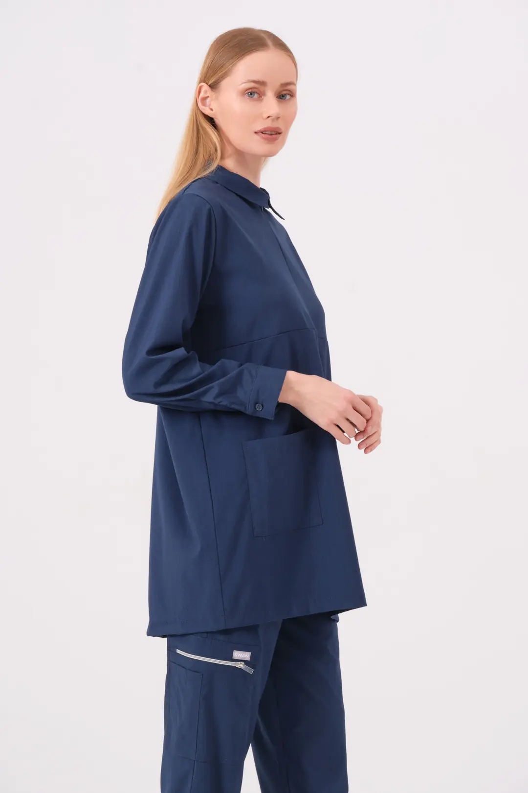 ROSA - LACİVERT KADIN TESETTÜR ÜST ÜNİFORMA - 5