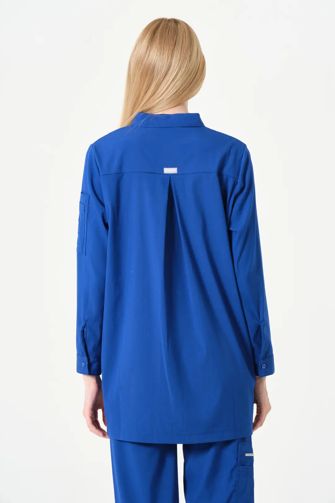 ROSA - SAKS MAVİSİ KADIN TESETTÜR ÜST ÜNİFORMA - 3