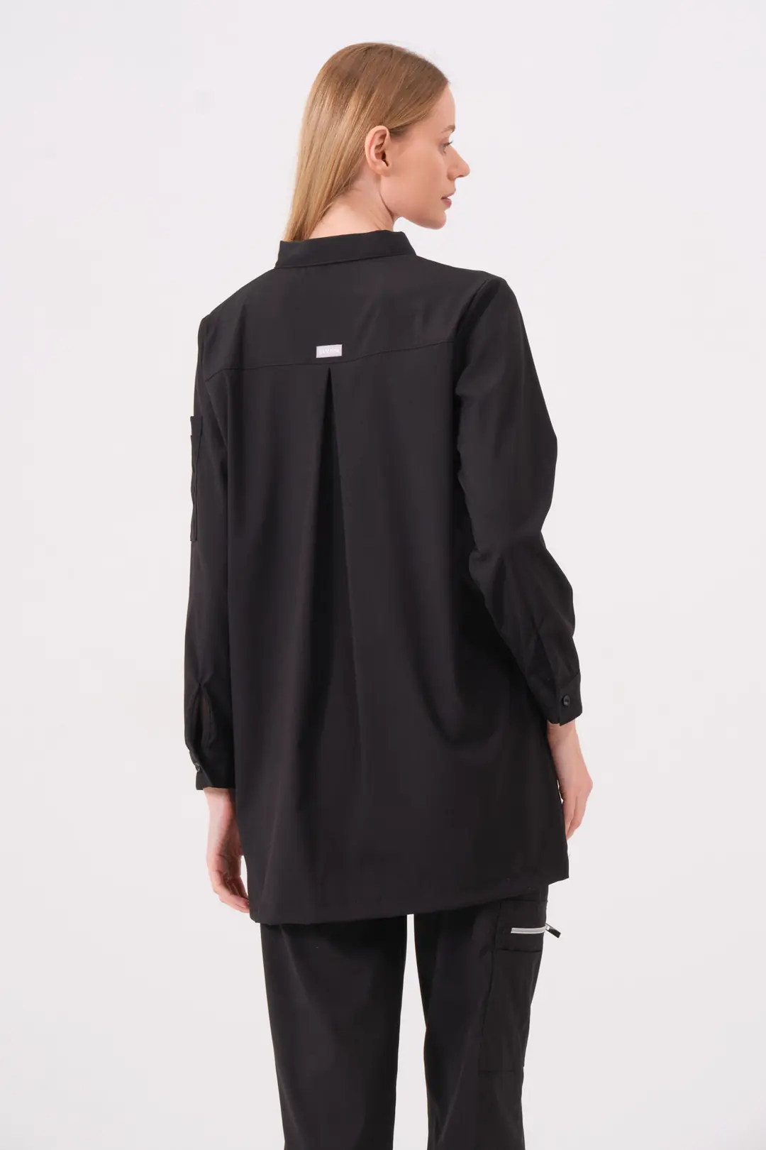 ROSA - SİYAH KADIN TESETTÜR ÜST ÜNİFORMA - 5