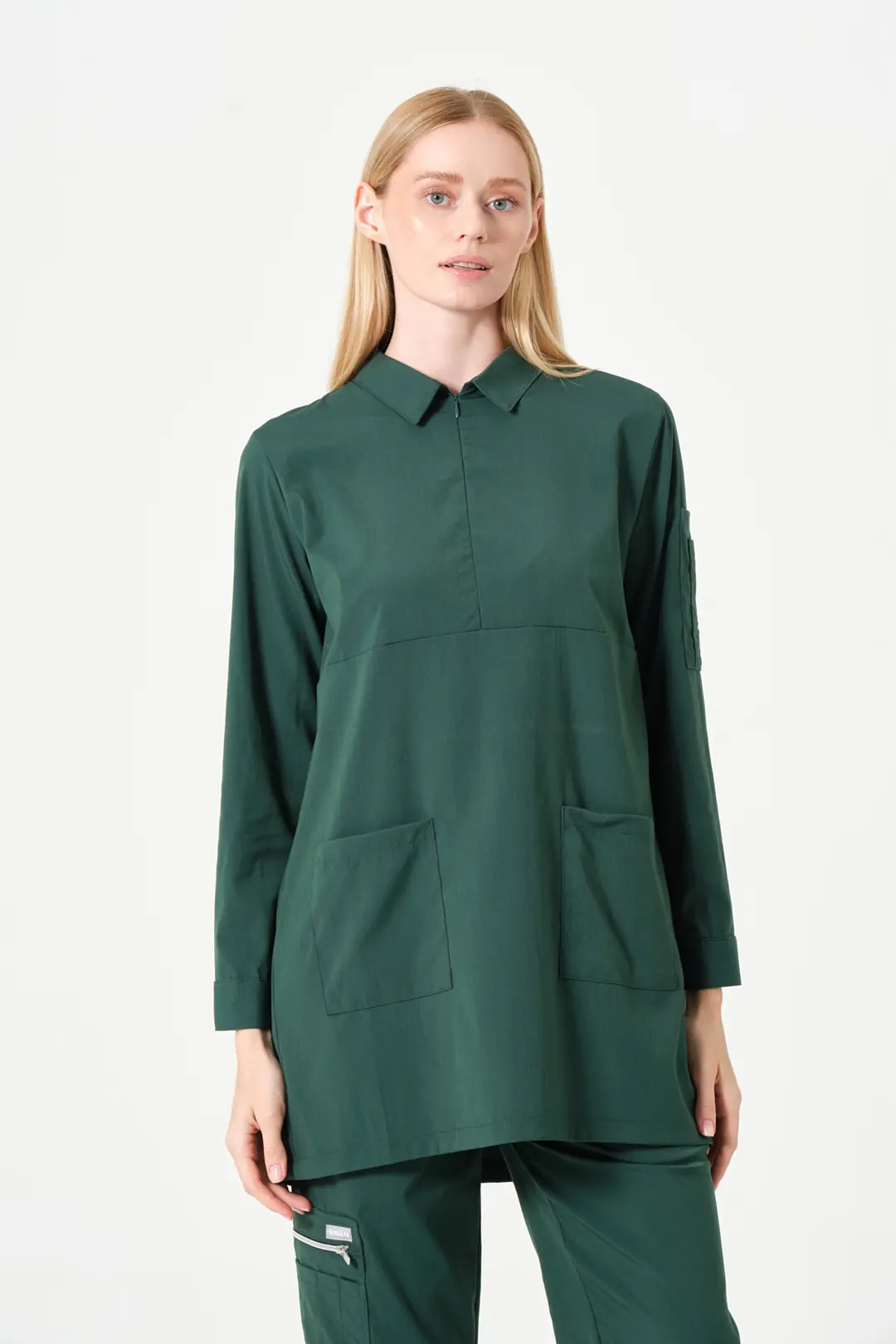 ROSA - YEŞİL KADIN TESETTÜR ÜST ÜNİFORMA