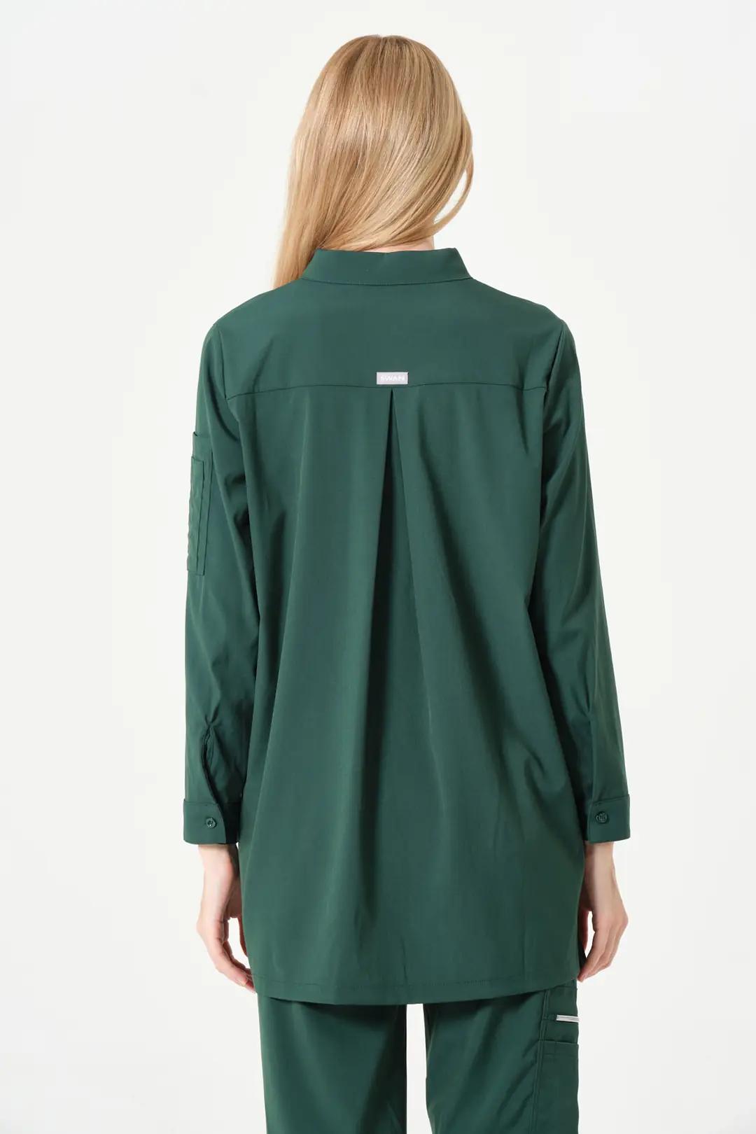 ROSA - YEŞİL KADIN TESETTÜR ÜST ÜNİFORMA - 6