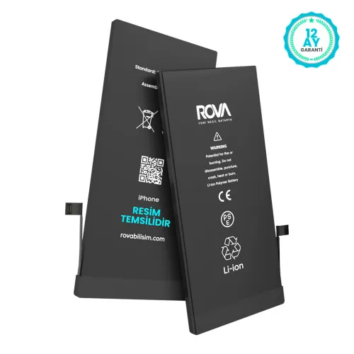 Rova WFX iPhone 15 Pro Yüksek Kapasiteli Batarya Pil 3500 mAh