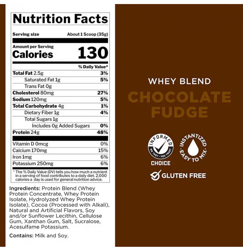 Rule1 Whey Blend Chocolate Fudge 910 gram - 2