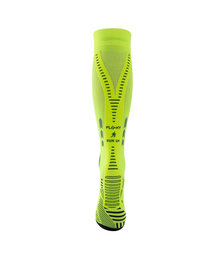 RUN UP Long-Biyomekanik Performans Koşu Çorabı Neon Sarısı - 9
