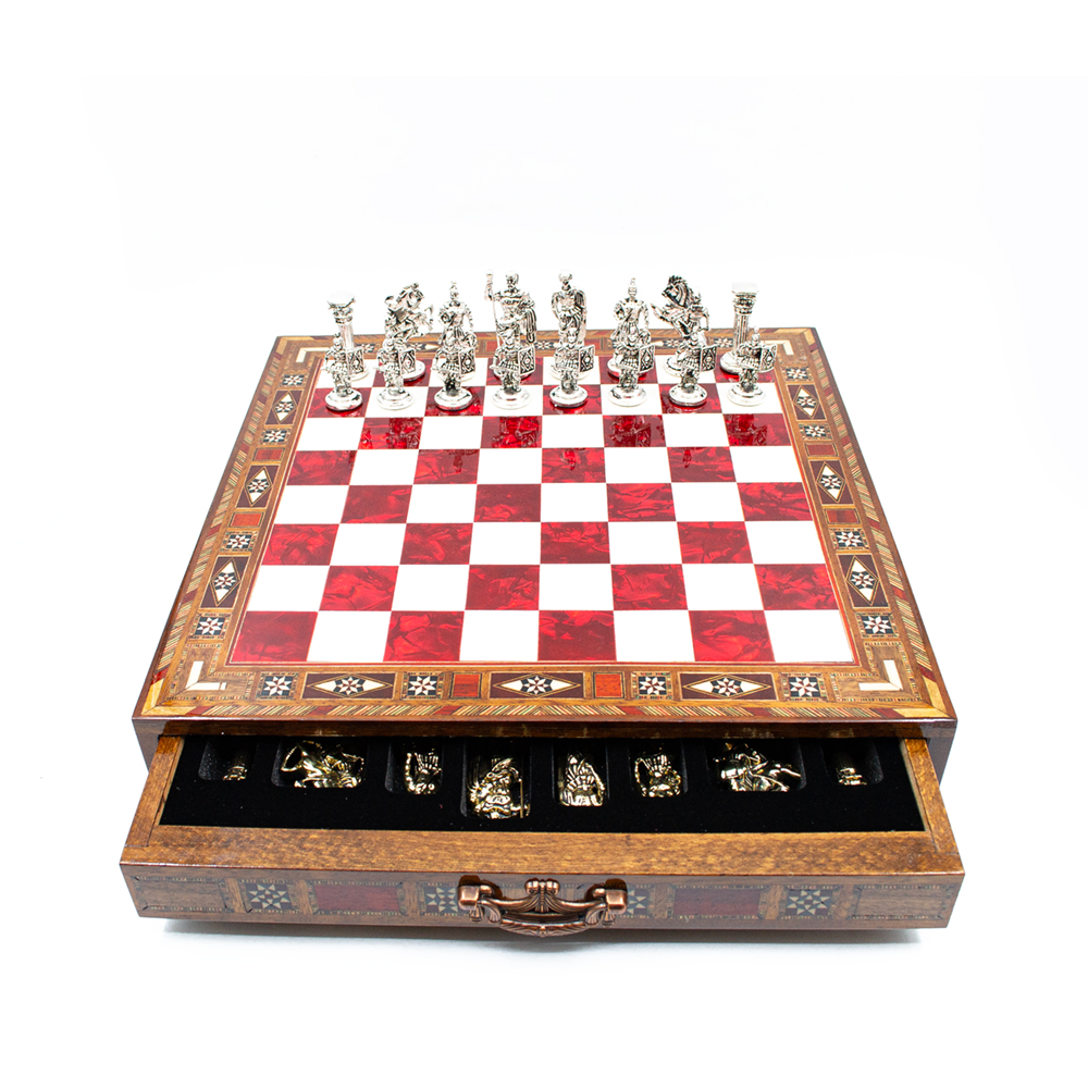 Saklamalı Satranç Roma Oymalı SC38K - 3