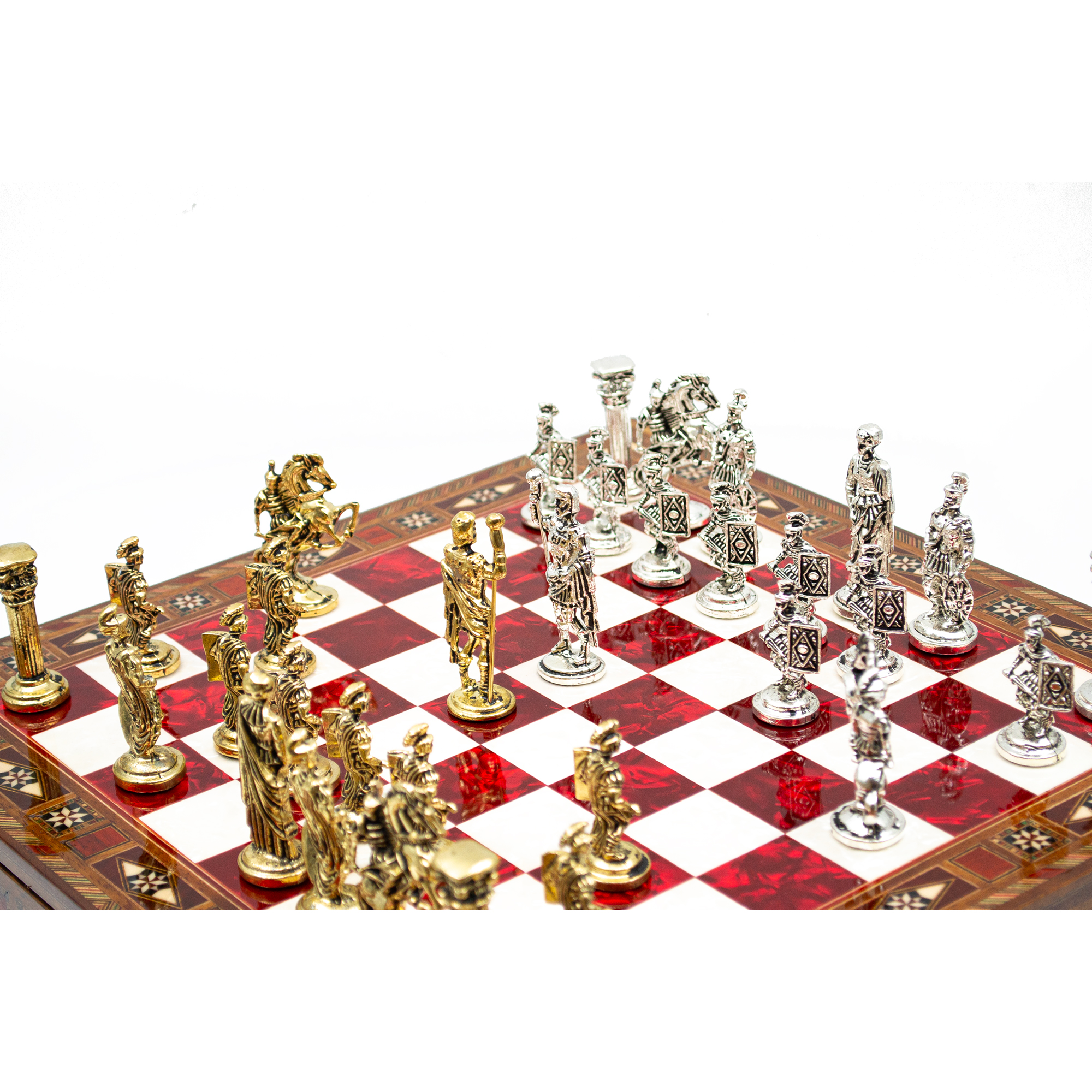 Saklamalı Satranç Roma Oymalı SC38K - 4