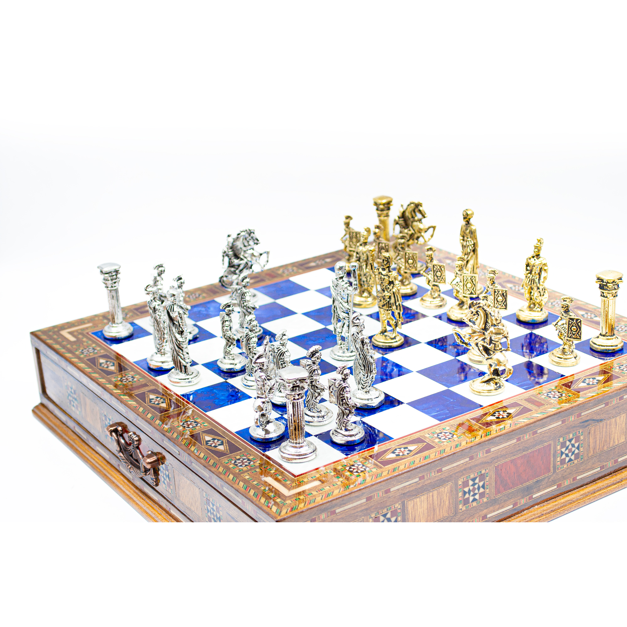 Saklamalı Satranç Roma Oymalı SC38M - 13