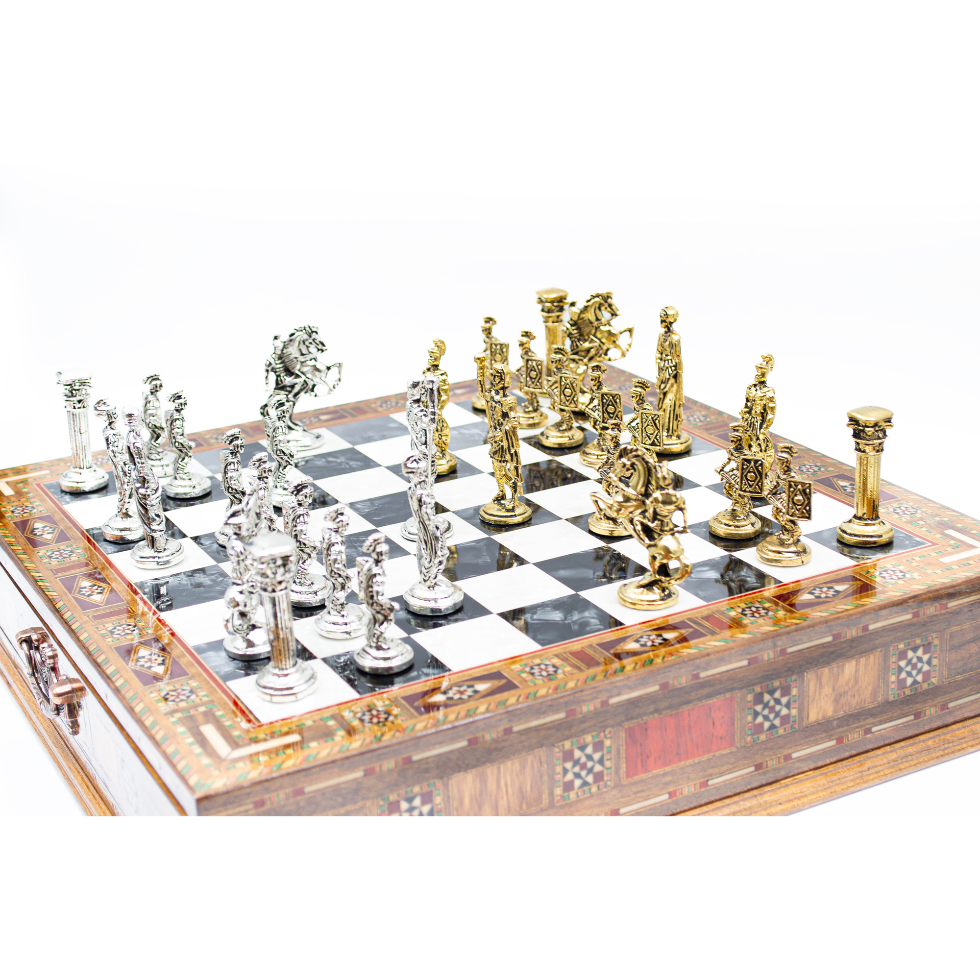 Saklamalı Satranç Roma Oymalı SC38S - 8