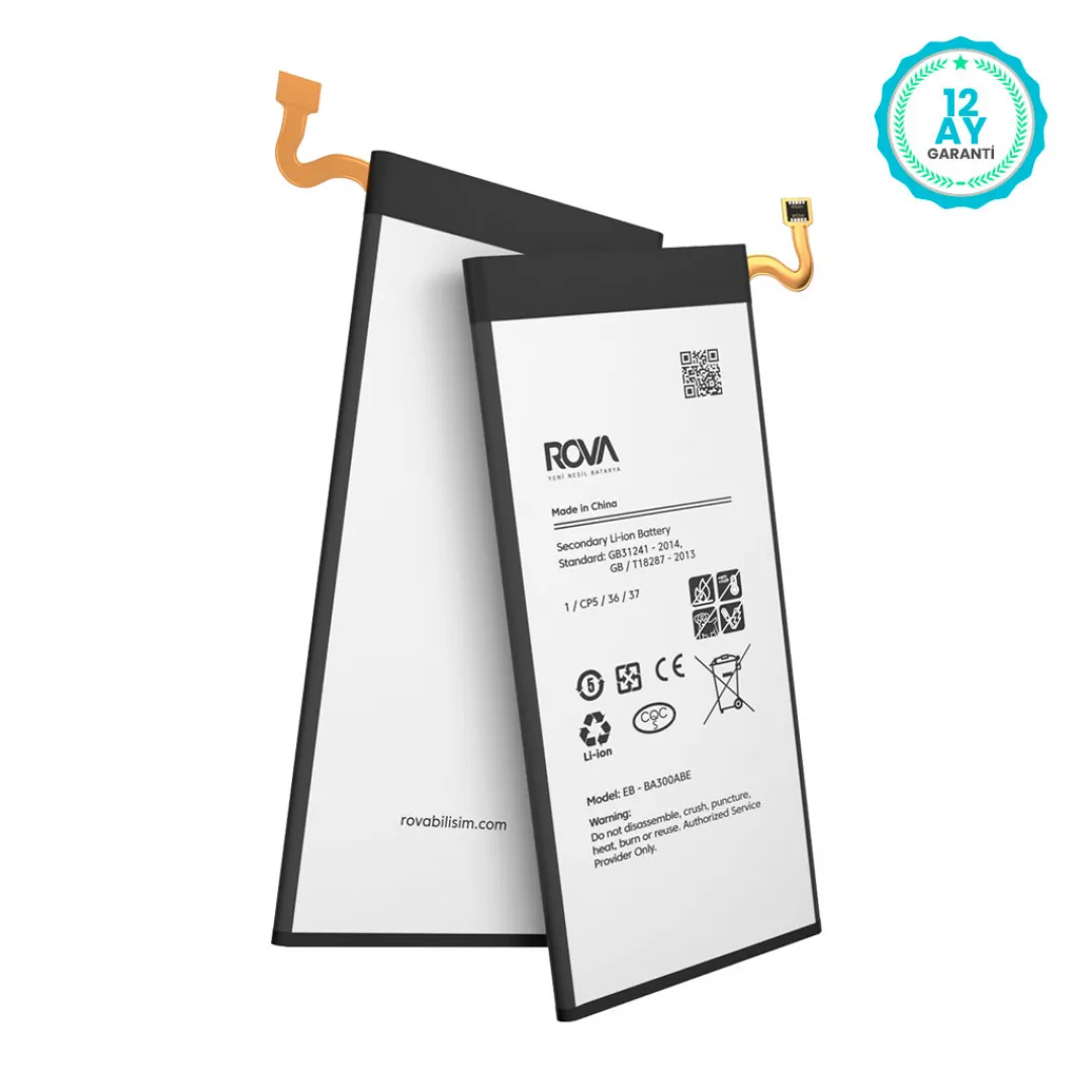 Rova Samsung A3 2015 SM-A300 Batarya Pil 1900 mAh - 2