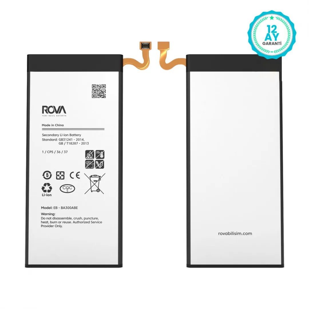 Rova Samsung A3 2015 SM-A300 Batarya Pil 1900 mAh - 3