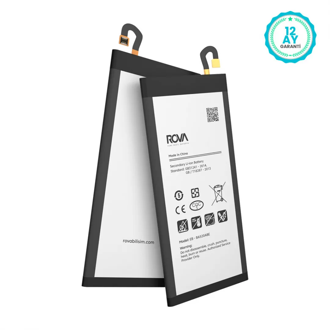 Rova Samsung A5 2017 SM-A520 Batarya Pil 3000 mAh - 2