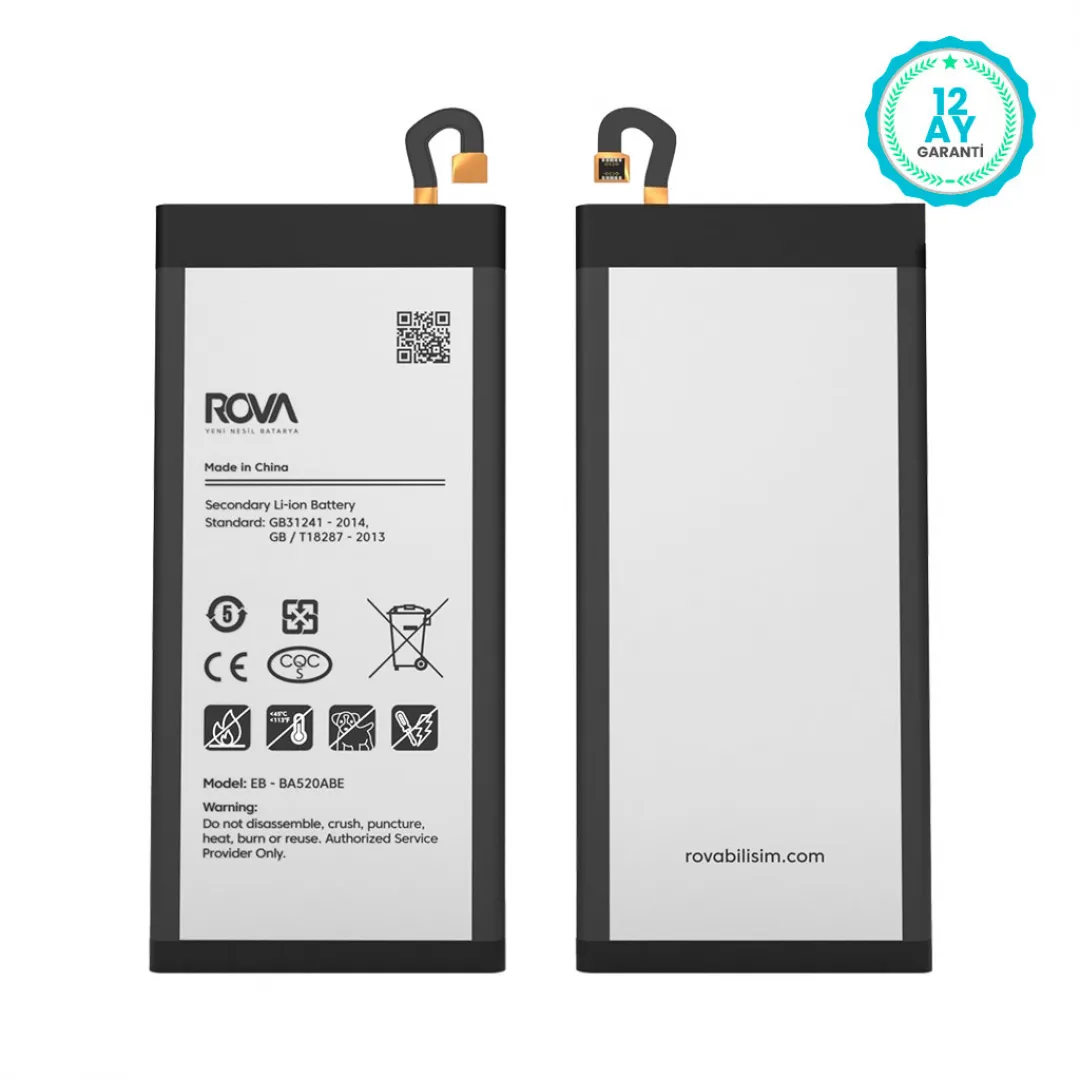 Rova Samsung A5 2017 SM-A520 Batarya Pil 3000 mAh - 3
