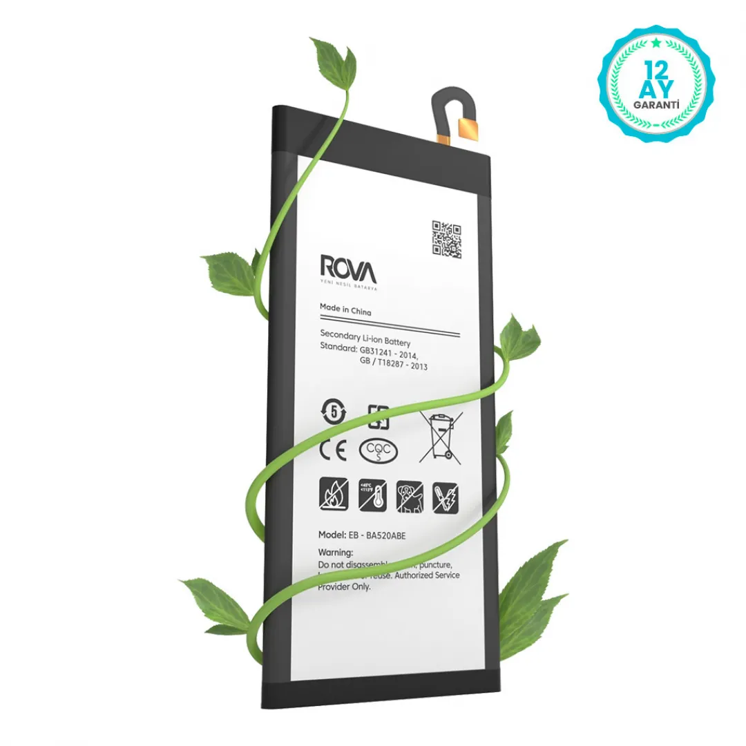Rova Samsung A5 2017 SM-A520 Batarya Pil 3000 mAh - 4