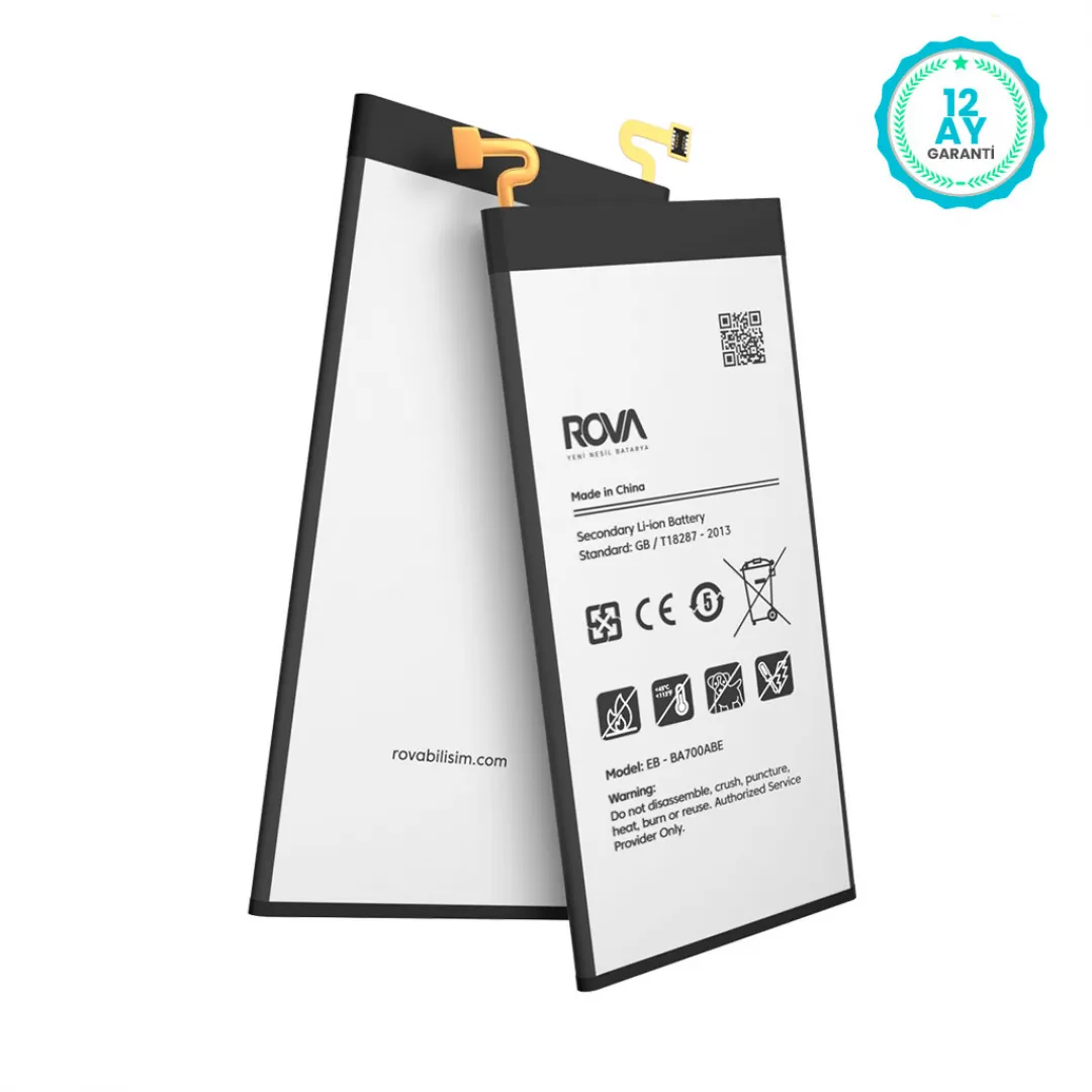 Rova Samsung A7 2015 SM-A700 Batarya Pil 2600 mAh - 2