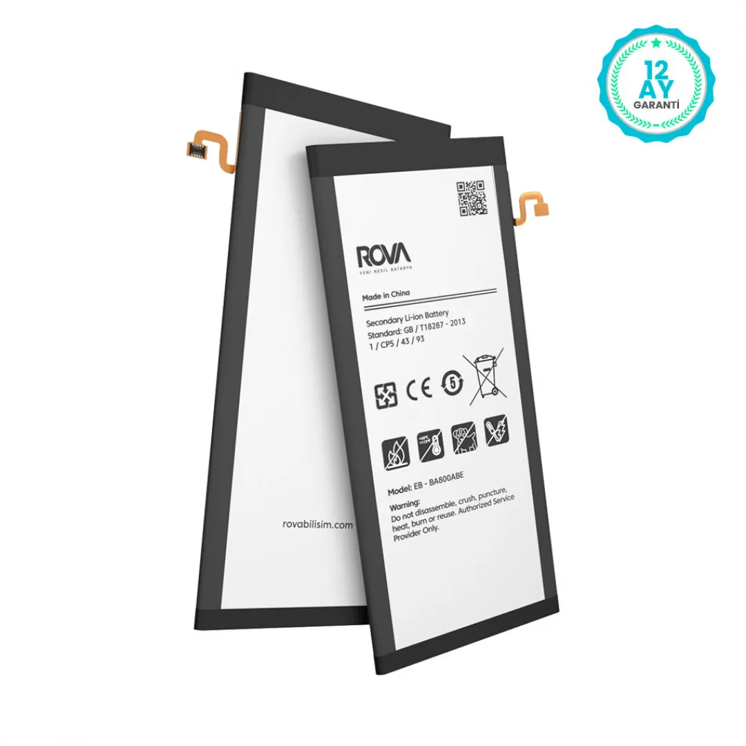 Rova Samsung A8 2015 SM-A800 Batarya Pil 3050 mAh - 2
