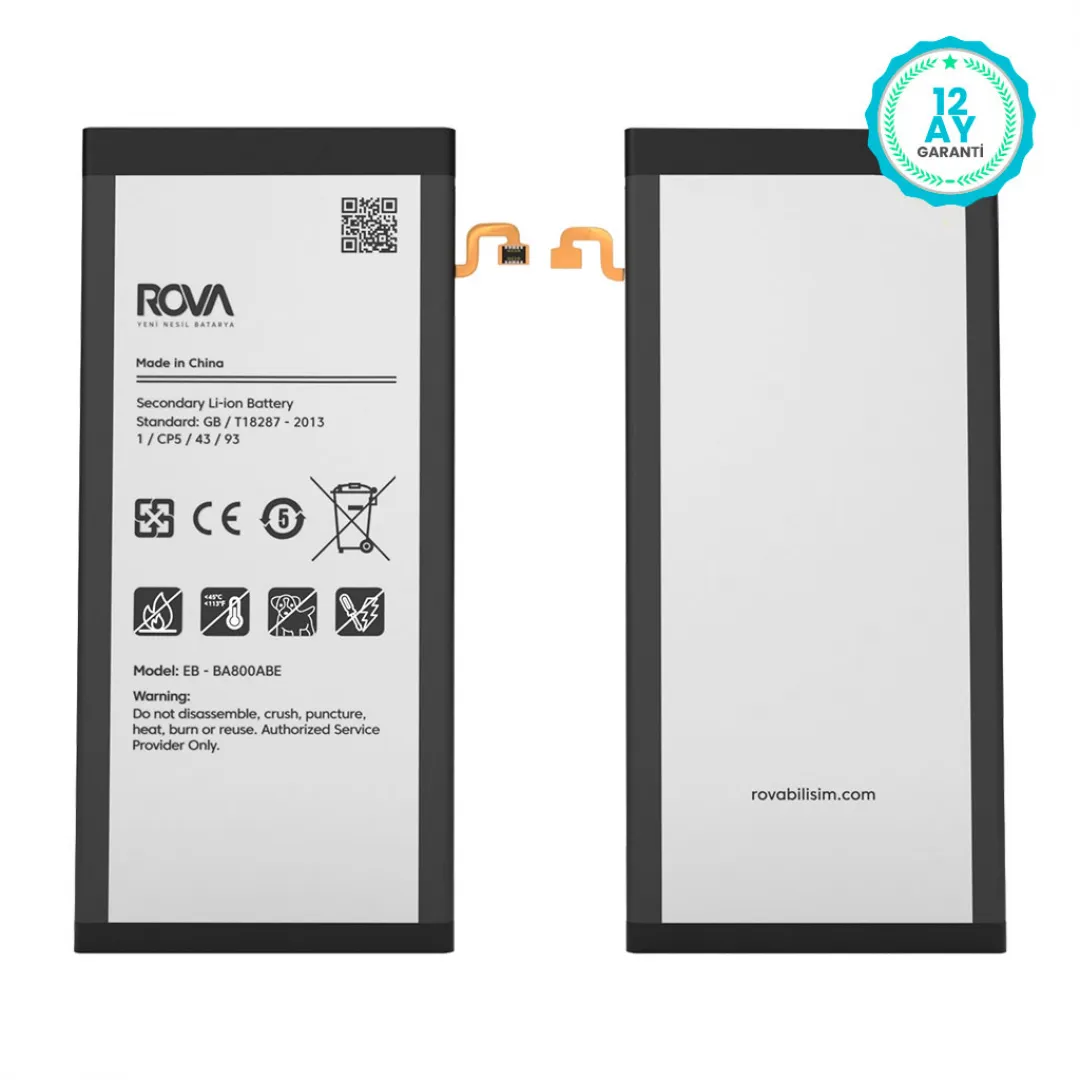 Rova Samsung A8 2015 SM-A800 Batarya Pil 3050 mAh - 3
