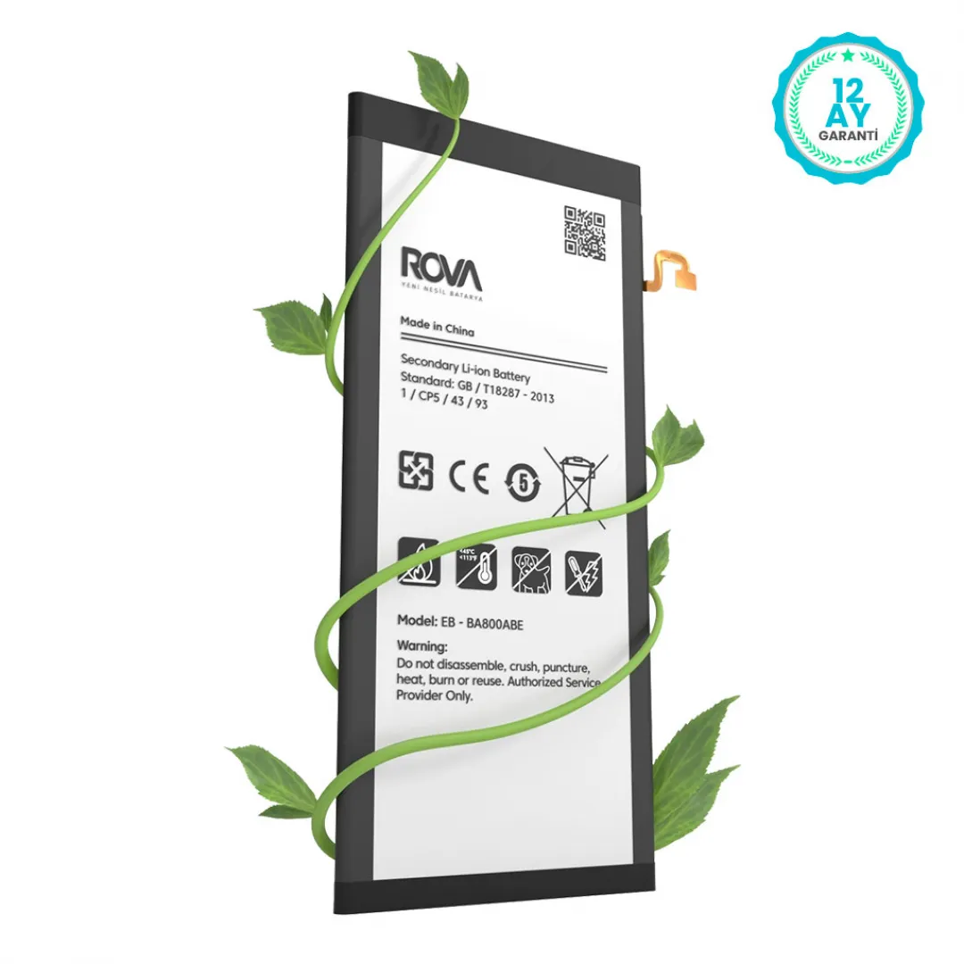Rova Samsung A8 2015 SM-A800 Batarya Pil 3050 mAh - 4