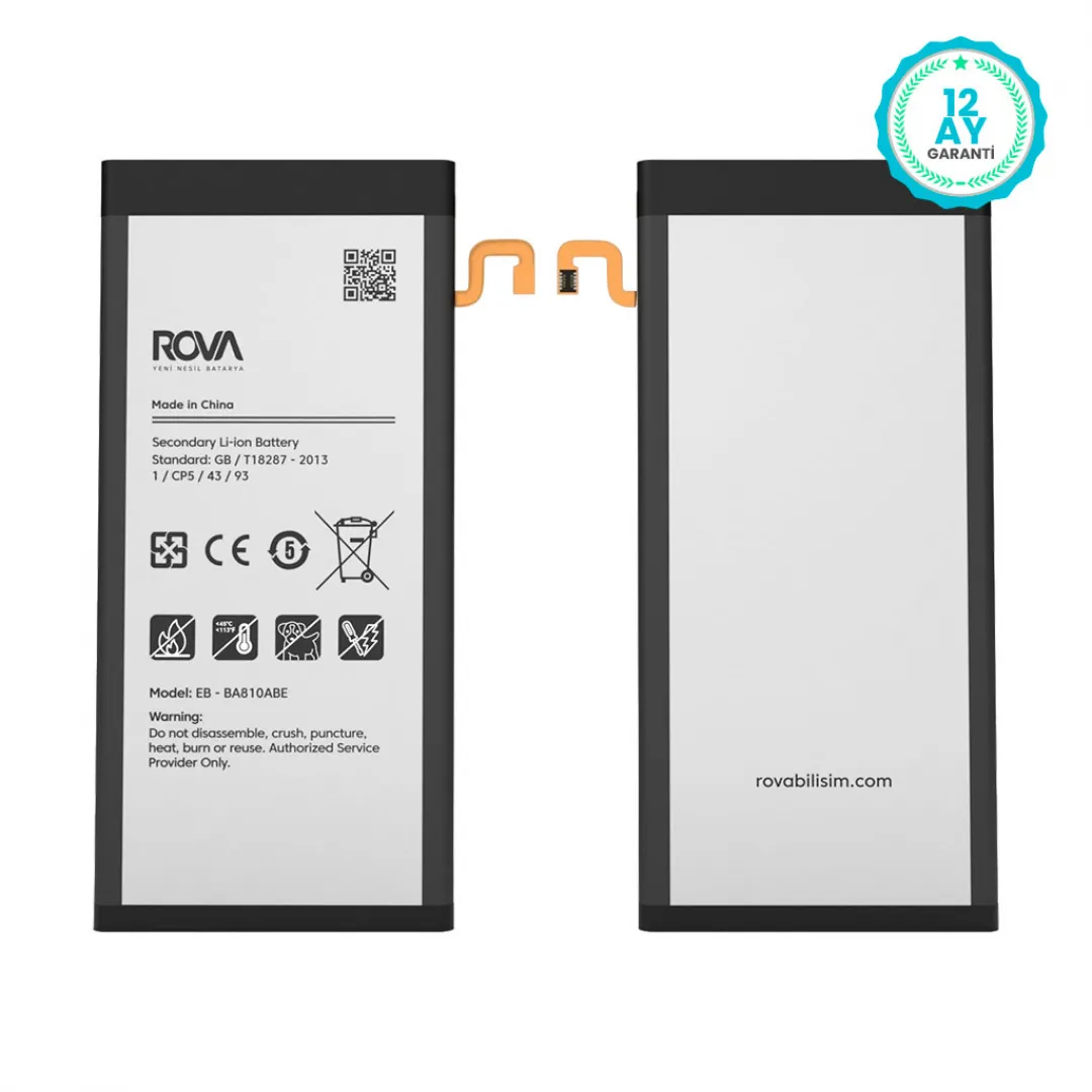 Rova Samsung A8 2016 SM-A810 Batarya Pil 3050 mAh - 3