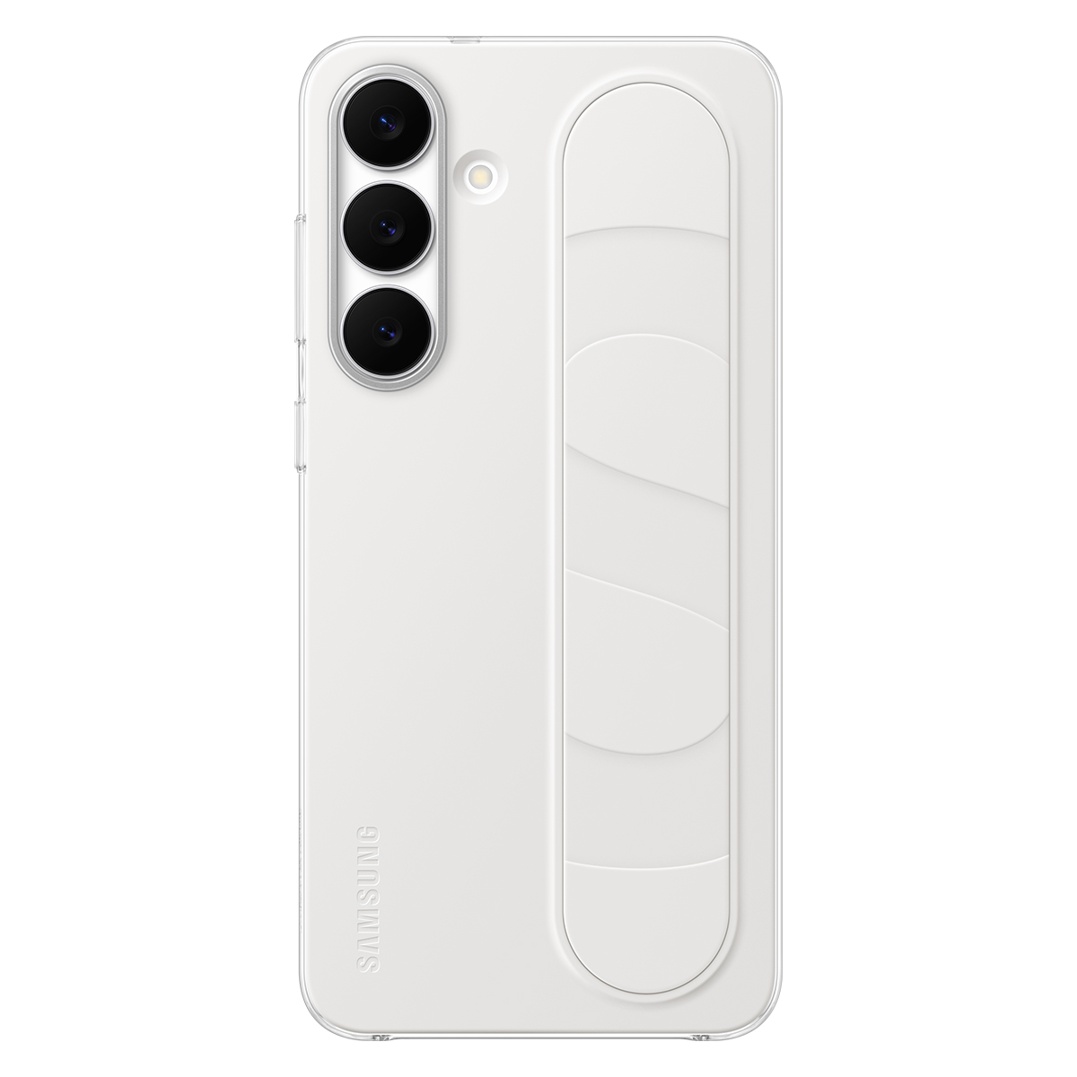 Samsung  Galaxy  S25 FE Standlı Kordonlu Silikon Kılıf - Beyaz - 2