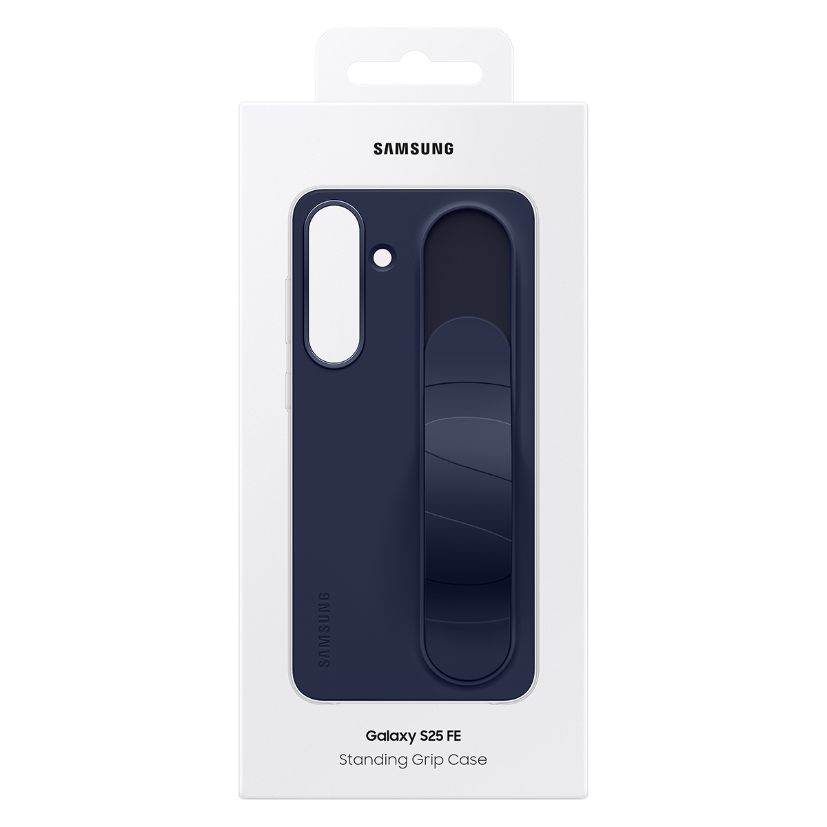 Samsung  Galaxy  S25 FE Standlı Kordonlu Silikon Kılıf - Lacivert - 5