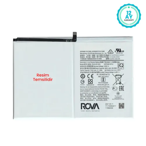 Rova Samsung Galaxy Tab2 10.1 P5100 Batarya Pil